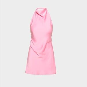 Pink Satin Aritzia Halter Dress - Size8